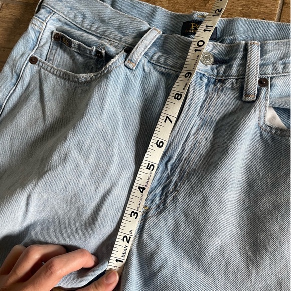 Polo Ralph Lauren Light Blue high rise straight leg distressed Jeans 28 - Picture 9 of 13